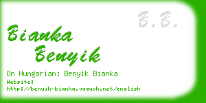 bianka benyik business card